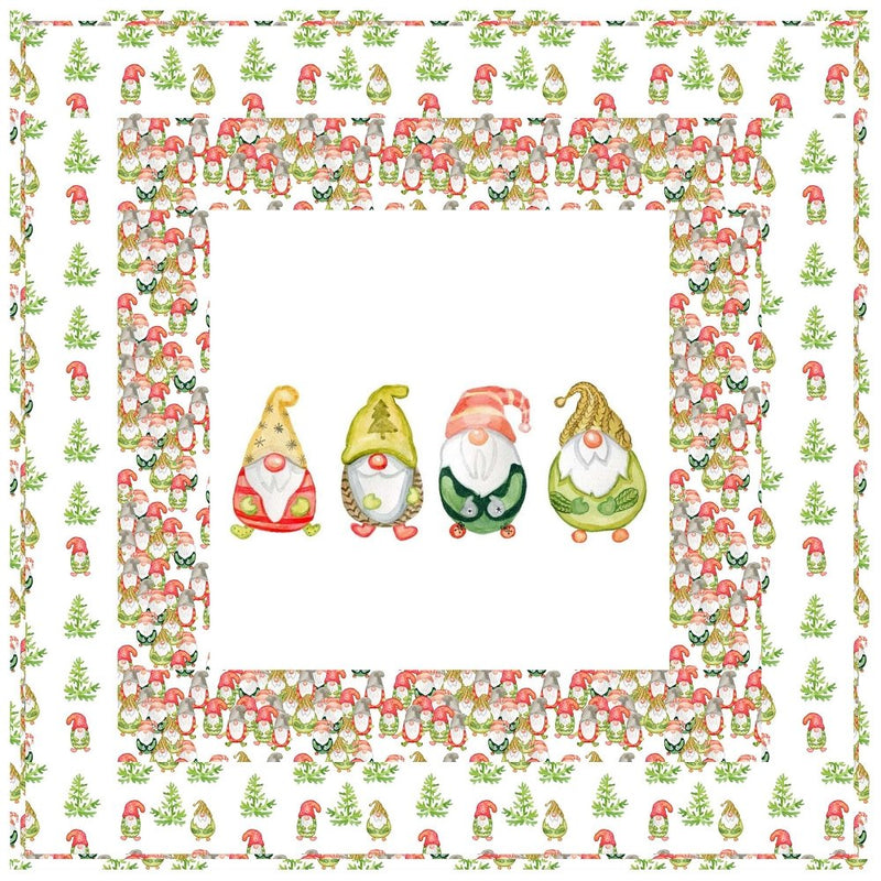 A Scandinavian Gnome Christmas Wall Hanging 42" x 42" - ineedfabric.com