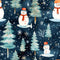 A Snowmans Winter at Night 1 Fabric - ineedfabric.com