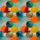 Abstract Art Circles Fabric - ineedfabric.com