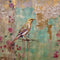 Abstract Flowers & Birds Art 2 Fabric Panel - ineedfabric.com