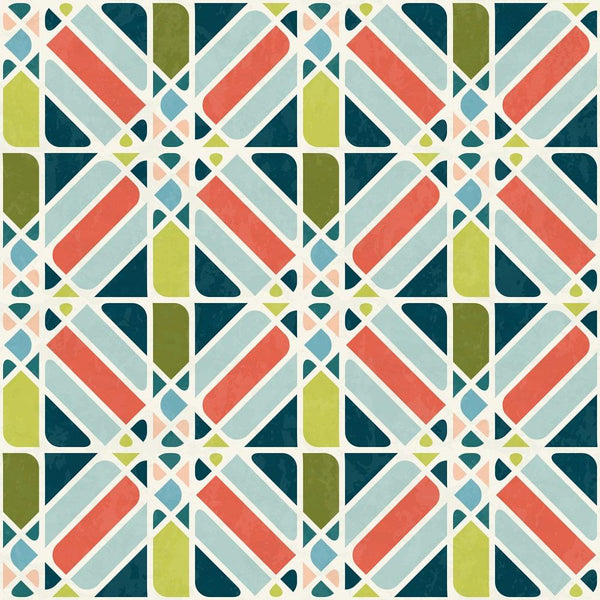 Abstract Geometric Pattern #3 Fabric - Multi - ineedfabric.com