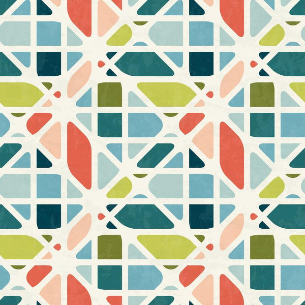 Abstract Geometric Pattern #6 Fabric - Multi - ineedfabric.com