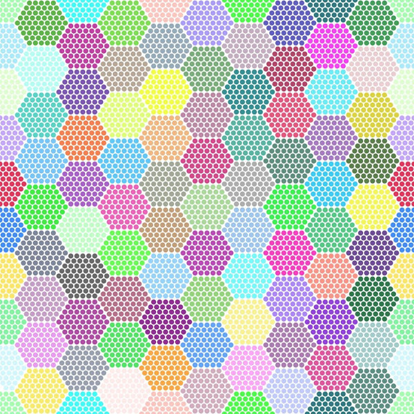 Abstract Hexagon Dots Fabric - ineedfabric.com