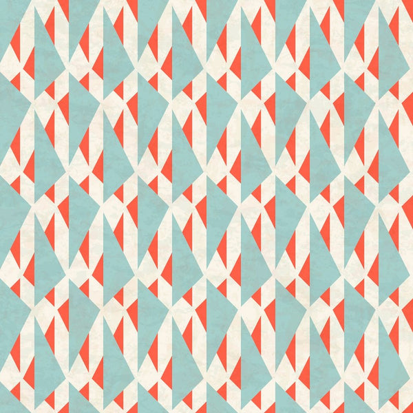 Abstract Triangle Fabric - Blue - ineedfabric.com