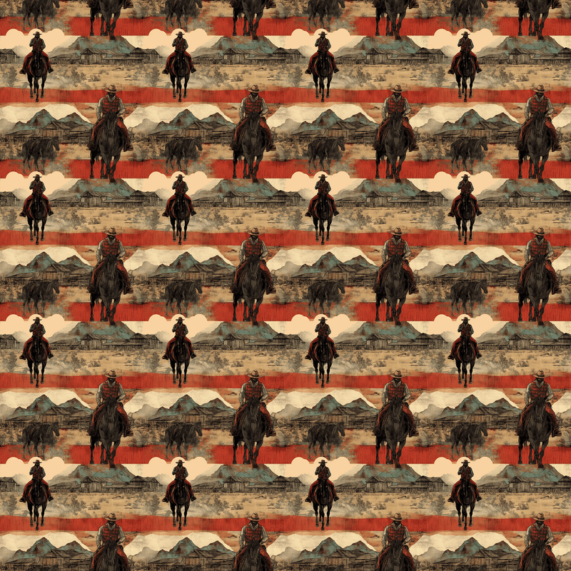 Abstract Western Pattern 1 Fabric - ineedfabric.com