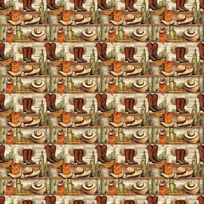 Abstract Western Pattern 19 Fabric - ineedfabric.com