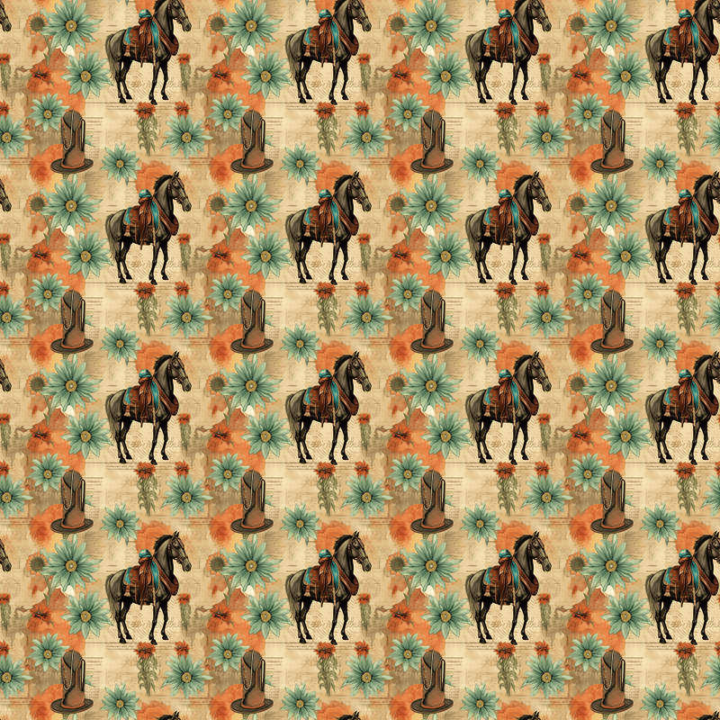 Abstract Western Pattern 20 Fabric - ineedfabric.com