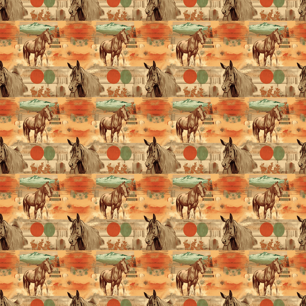 Abstract Western Pattern 3 Fabric - ineedfabric.com