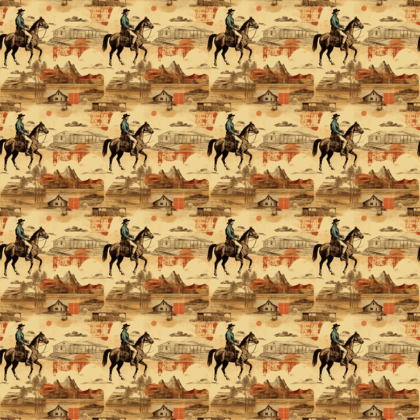 Abstract Western Pattern 4 Fabric - ineedfabric.com