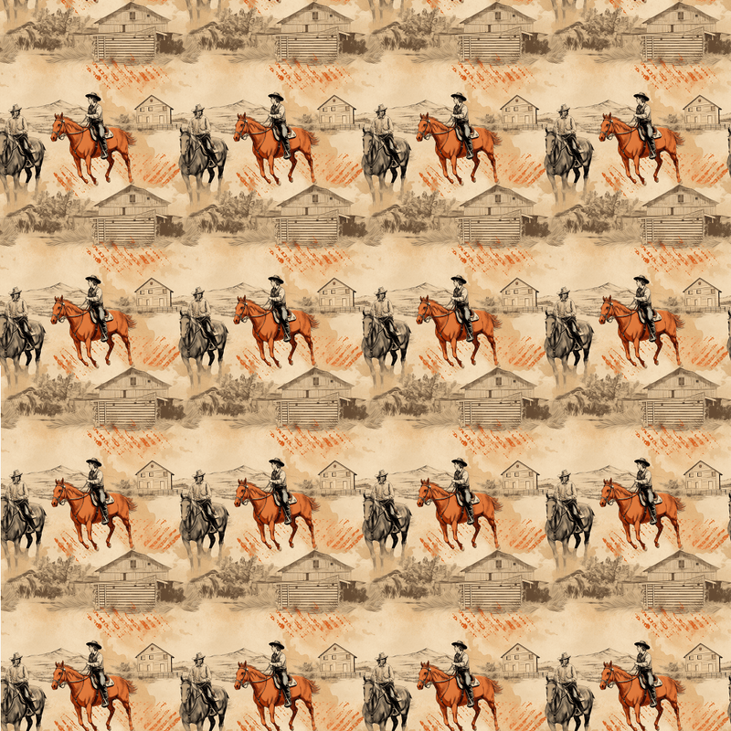 Abstract Western Pattern 6 Fabric - ineedfabric.com