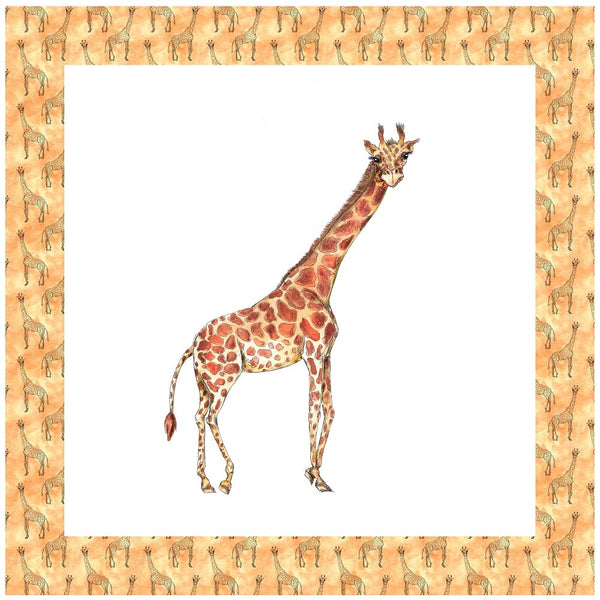 African Giraffe Pillow Panels - ineedfabric.com