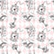 Alice in Wonderland Allover Fabric - Pink - ineedfabric.com