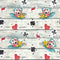 Alice in Wonderland Cards and Hats on Wood Fabric - Gray - ineedfabric.com