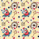Alice in Wonderland Hats and Clocks Fabric - ineedfabric.com