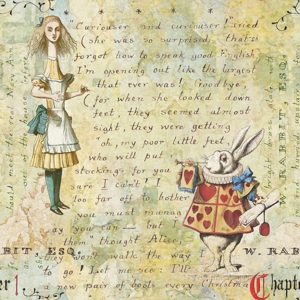 Alice & the Rabbit Fabric - ineedfabric.com
