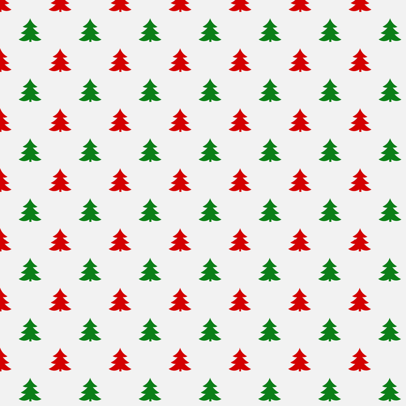 All Over Christmas Tree Fabric - Red/Green - ineedfabric.com