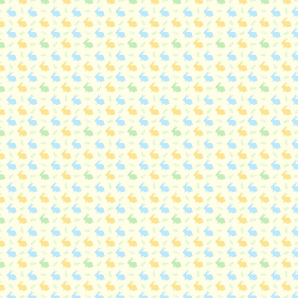 All Over Easter Bunny Fabric - Yellow - ineedfabric.com