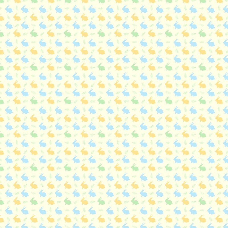 All Over Easter Bunny Fabric - Yellow - ineedfabric.com