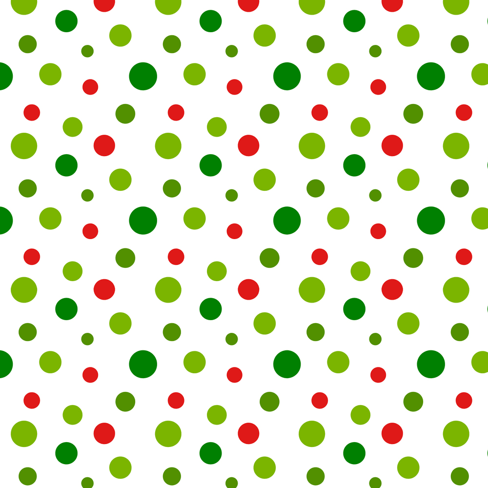 red and green polka dots