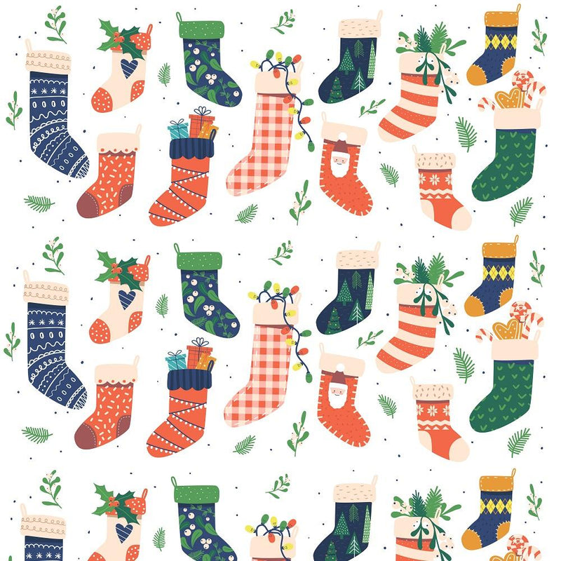 Allover Christmas Stockings Fabric - ineedfabric.com