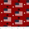 Allover Flags & Stars Fabric - Red - ineedfabric.com