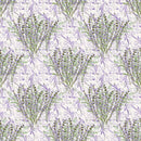 Allover Lavender Plants on Vines Fabric - Cream - ineedfabric.com