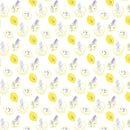 Allover Lemons & Lavender Fabric - ineedfabric.com