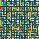 Allover Mid-Century Modern Pattern Fabric - ineedfabric.com