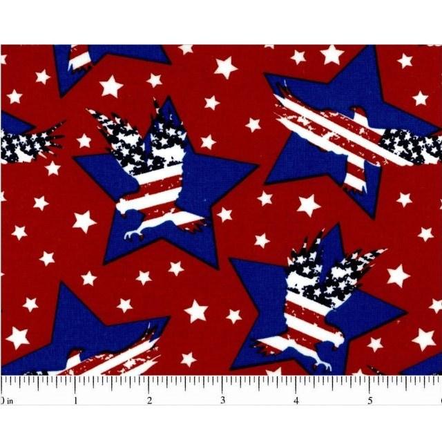 Allover Stars and Eagle Fabric - ineedfabric.com