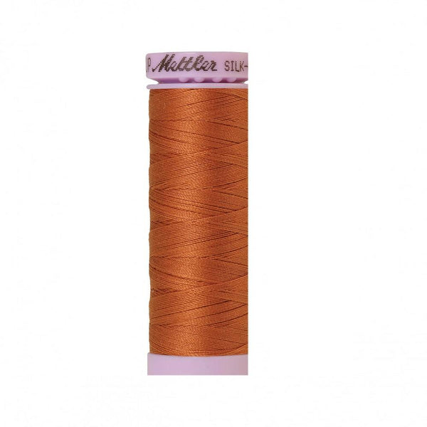 Amber Brown Silk-Finish 50wt Solid Cotton Thread - 164yd - ineedfabric.com