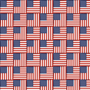 American Flag Block Fabric - Red - ineedfabric.com