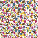 Animal Alphabet Fabric - White - ineedfabric.com