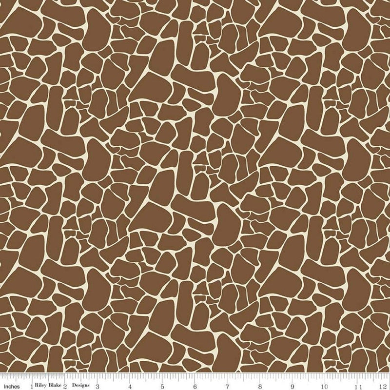 Animal Kingdom Giraffe Mini - Brown - ineedfabric.com