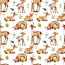 Animal Life Deer Fabric - ineedfabric.com