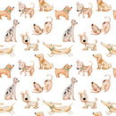 Animal Life Funny Dogs Fabric - ineedfabric.com