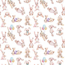 Animal Life Rabbits Fabric - ineedfabric.com