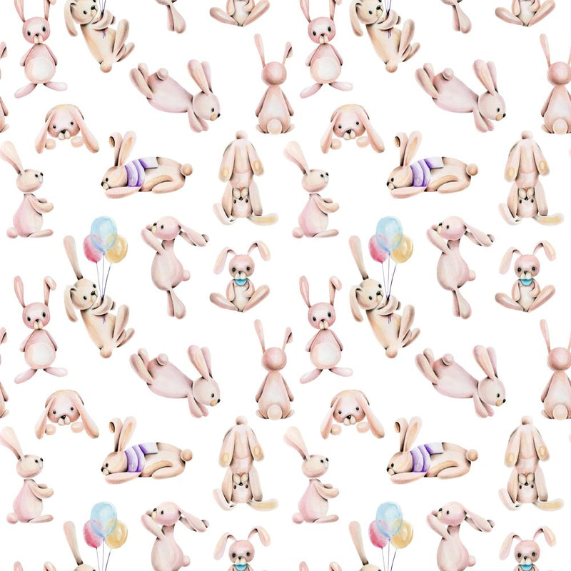 Animal Life Rabbits Fabric - ineedfabric.com