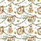 Animal Life Sloths 2 Fabric - ineedfabric.com