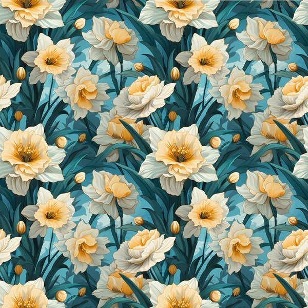 Anime Daffodils 3 Fabric - ineedfabric.com