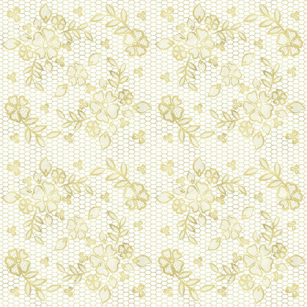 Apple Cinnamon Lacey Floral Fabric - ineedfabric.com