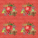 Apple Cinnamon On Grunge Hearts Fabric - ineedfabric.com