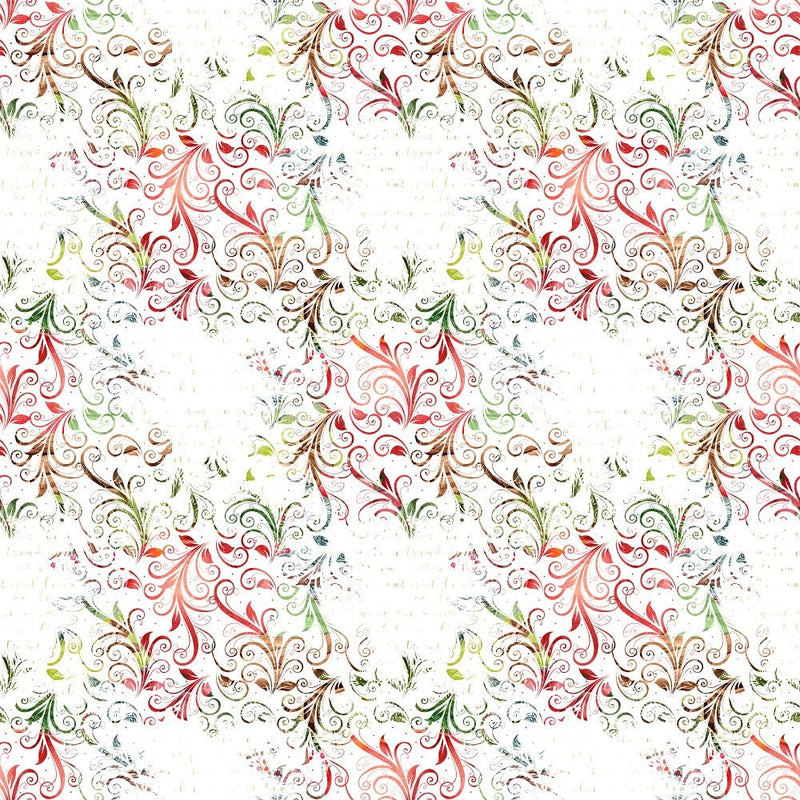 Apple Cinnamon Vines Fabric - ineedfabric.com