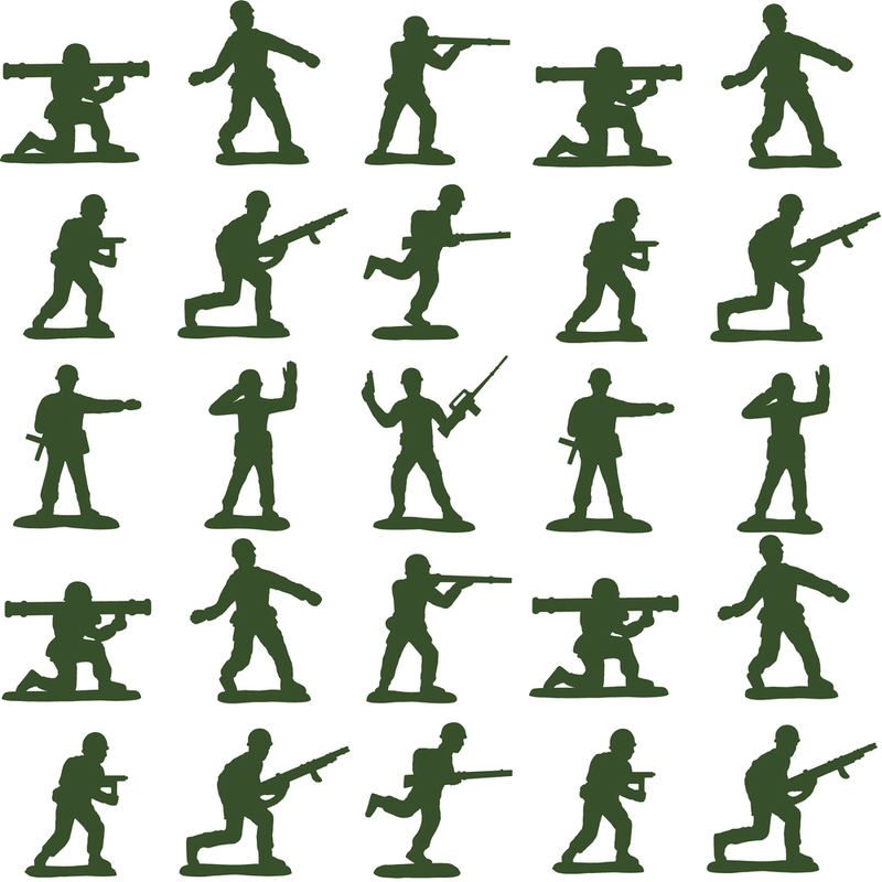 Army Men Fabric - White - ineedfabric.com