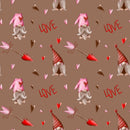 Arrows and Gnomes Fabric - Brown - ineedfabric.com