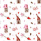 Arrows and Gnomes Fabric - White - ineedfabric.com