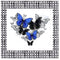 Artistic Morpho Butterflies Pillow Panel - Blue - ineedfabric.com
