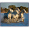 Artworks XX, Horse Fabric Panel - Blue - ineedfabric.com