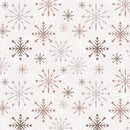Assorted Christmas Snowflakes Fabric - Tan - ineedfabric.com