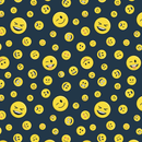 Assorted Emojis Fabric - Navy - ineedfabric.com