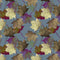 Assorted Maple Leaf Fabric - Blue/Brown - ineedfabric.com